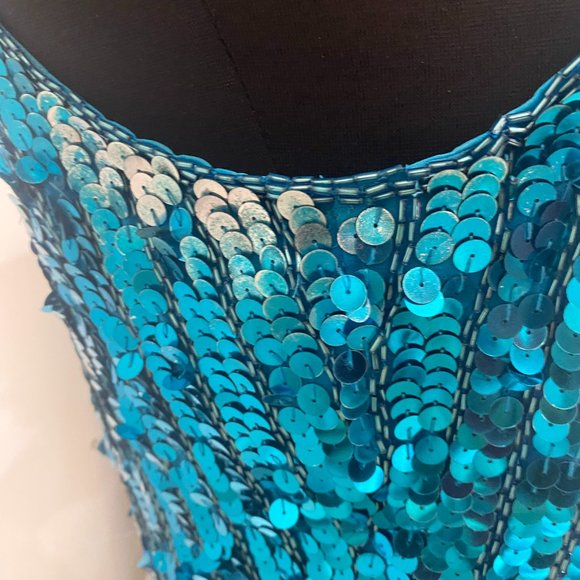 Vintage Nadine 90's 100% Silk & Hand Beaded Cocktail dress - Picture 8 of 13